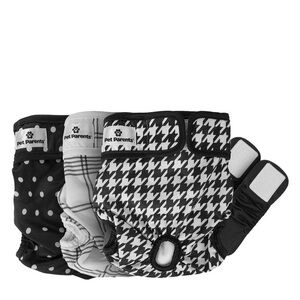 Pet Parents Washable Dog Diapers + Extendrs, Luxe, Large: 19 to 27-in waist,3 pc